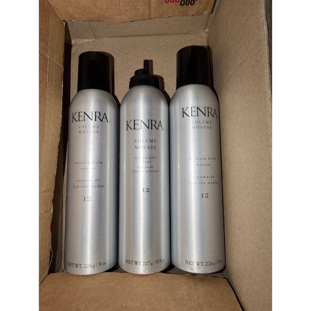 Kenra Professional Volume Mousse 12 Medium Hold 8oz Lot of 3 New hair care